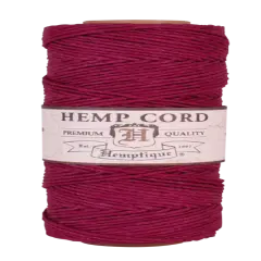 Hemptique 1mm #20 Hemp Cord Spools Jewelry Making Macrame Crochet Crafting Gift Wrapping Magenta