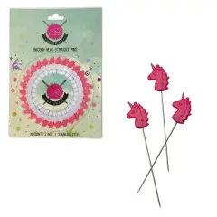 Tula Pink Unicorn Head Straight Pins