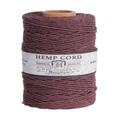 Hemptique 1.8mm #48 Hemp Cord Spools Jewelry Bracelet Making Crafting Scrapbooking Bookbinding Mixed Media Crocheting Macrame Gift Wrapping Outdoor Gardening Brown