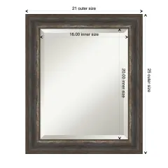 Beveled Bathroom Wall Mirror, Alta Frame