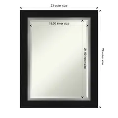 Beveled Bathroom Wall Mirror, Eva Frame