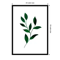 Teal Botanical Nature 4 by The Creative Bunch Studio Wood Framed Wall Art Print
