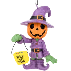 Tree Buddees Trick or Treating Pumpkin Man Halloween Ornaments