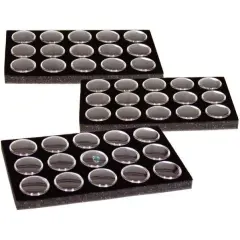 3 15pc Gem Storage Jar Beading Parts Fixture