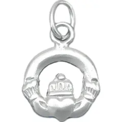 Sterling Silver Claddagh Charm Irish Love & Friendship