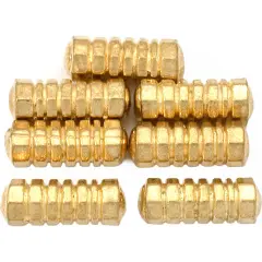 17g Bali Tube Beads Gold Plated Beading 16mm Approx 6