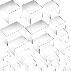 Clear Acrylic Risers For Jewelry Showcase Display Stands Kit 22 Pcs