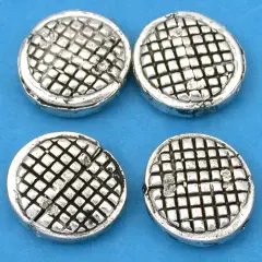 Round Beads Antique Silver Plated Beading 16mm Approx 4