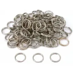 100 Nickel Plated Split Key Rings Keyrings 16mm 5/8"