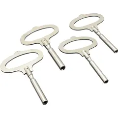 4 Antique French Clock Keys Tools Sz 1-4 2.50-3.25mm