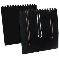 2 Black Flocked Chain & Necklace Displays