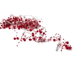 Perfect Holiday 20 LED Beads String Light Battery Operated - Red