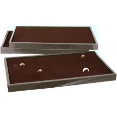 3 72 Slot Black Ring Display Box Jewelry Case Tray