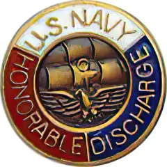 U.S. Navy Honorable Discharge Pin 5/8"