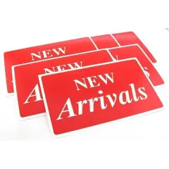 6 New Arrivals Display Signs Showcase Window Message