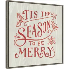 White and Bright Christmas II by Danhui Nai Canvas Wall Art Print Framed Grey