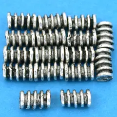 15g Bali Tube Beads Antique Silver Plate 9mm Approx 16