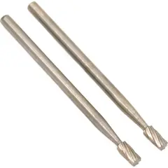 2 Steel Cylinder Burs Jewelers Setting Rotary Tools