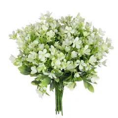 Grand Verde Wildflowers Artificial Flowers Real Touch Bouquets Faux Ranunculus Bulk Greenery, 10pcs White