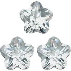 3 White Flower Cubic Zirconia 5mm