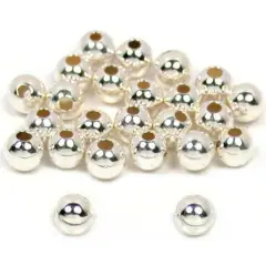 24 Sterling Silver Ball Beads Jewelry Beading 3mm Part