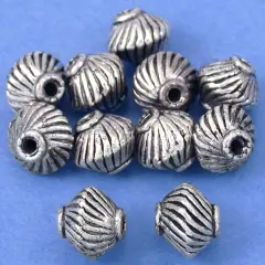 Bali Saucer Beads Antique Silver Plated 7.5mm Approx 10