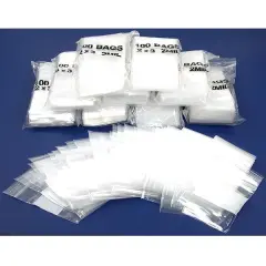 1000 Zipper Block Bag Resealable Plastic Baggies 2" x 3"