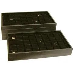 6 Black 32 Compartment Display Insert & Stackable Trays