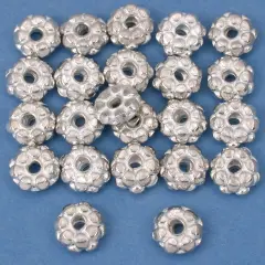 15g Bali Spacer Beads Silver Plated 7.5mm Approx 20