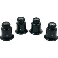 4 5x 10x Jewelers Eye Loupes Stamp Coin Magnifier Tools