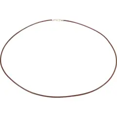 Leather Cord Necklace Brown 18"