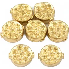 16g Fluted Round Disc Bali Bead Gold Plate 12.5mm App 7