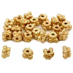 Bali Spacer Beads Gold Plated Jewelry 5mm Approx 25