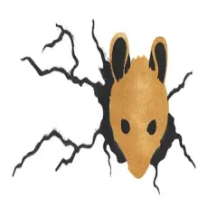 Mouse in Hole Wall Stencil | 1399 by Designer Stencils | Animal & Nature Stencils | Reusable Art Craft Stencils for Painting on Walls, Canvas, Wood | Reusable Plastic Paint Stencil for Home Makeover | Easy to Use & Clean Art Stencil