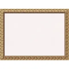 Cork Board, Florentine Gold Wood Frame - Bulletin Board, Organization Board, Pin Board White Cork