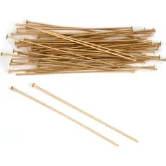 50 14K Gold Filled Headpins Head Pins 24 ga. 1.5 in.