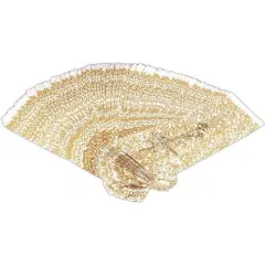 100 Paper Gift Bags Gold Shopping Sales Tote 4 x 11"