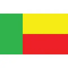 Benin Flag On A Stick 12" x 18"