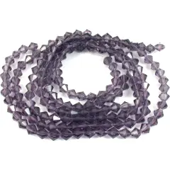 Amethyst Bicone FP Chinese Crystal Beads 6mm 5 Strand