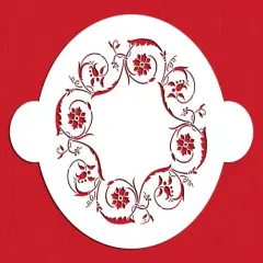 Flower Scroll Cake Stencil Top | C169 by Designer Stencils | Cake Decorating Tools |