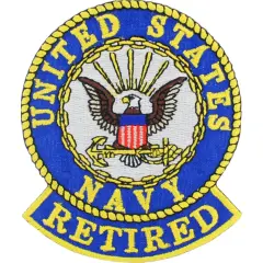 U.S. Navy Logo Retired Patch Blue & Yellow 3"