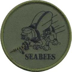 U.S. Navy Seabees Patch Subdued Green 3"
