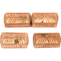 Bali Rectangle Beads Copper Plated 18.5mm New Approx 4