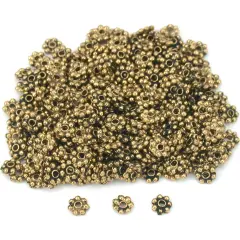 Daisy Bali Spacer Beads Antique Gold Plt 4mm Approx 148