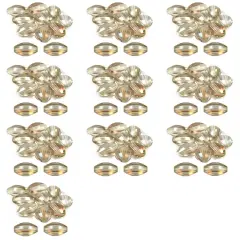 100 Clariat Faceted Glass Oval Beads 10mm