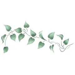 Twisting Leaf Wall Stencil Border | 2309 by Designer Stencils | Floral Stencils | Reusable Art Craft Stencils for Painting on Walls, Canvas, Wood | Reusable Plastic Paint Stencil for Home Makeover | Easy to Use & Clean Art Stencil