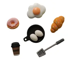 Buttons Galore Flatback Embellishments for Crafts - Breakfast - 21 Pieces