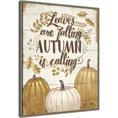 Grateful Season II by Janelle Penner 23-in. W x 28-in. H. Canvas Wall Art Print Framed in Grey