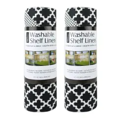 DII Black Lattice Shelf Liner (Set of 2)