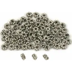Daisy Bali Spacer Beads Antq Silver Plt 5mm Approx 80